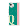 プレミアムスクエアケース with SnapMag［ オリジナル - initial color line - Q green ］