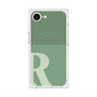 プレミアムスクエアケース with SnapMag［ オリジナル - initial two tone - R green ］