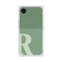 プレミアムスクエアケース with SnapMag［ オリジナル - initial two tone - R green ］