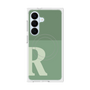 プレミアムスクエアケース with SnapMag［ オリジナル - initial two tone - R green ］