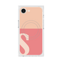 プレミアムスクエアケース with SnapMag［ オリジナル - initial two tone - S pink ］