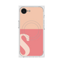 プレミアムスクエアケース with SnapMag［ オリジナル - initial two tone - S pink ］
