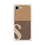 プレミアムスクエアケース with SnapMag［ オリジナル - initial two tone - S brown ］