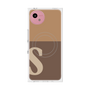 プレミアムスクエアケース with SnapMag［ オリジナル - initial two tone - S brown ］