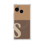 プレミアムスクエアケース with SnapMag［ オリジナル - initial two tone - S brown ］
