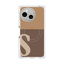 プレミアムスクエアケース with SnapMag［ オリジナル - initial two tone - S brown ］