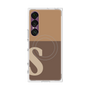 プレミアムスクエアケース with SnapMag［ オリジナル - initial two tone - S brown ］