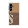 プレミアムスクエアケース with SnapMag［ オリジナル - initial two tone - S brown ］