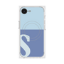 プレミアムスクエアケース with SnapMag［ オリジナル - initial two tone - S blue ］