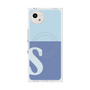 プレミアムスクエアケース with SnapMag［ オリジナル - initial two tone - S blue ］