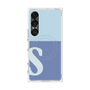 プレミアムスクエアケース with SnapMag［ オリジナル - initial two tone - S blue ］