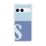 プレミアムスクエアケース with SnapMag［ オリジナル - initial two tone - S blue ］