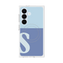 プレミアムスクエアケース with SnapMag［ オリジナル - initial two tone - S blue ］