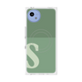 プレミアムスクエアケース with SnapMag［ オリジナル - initial two tone - S green ］