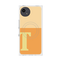 プレミアムスクエアケース with SnapMag［ オリジナル - initial two tone - T orange ］