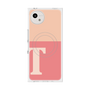プレミアムスクエアケース with SnapMag［ オリジナル - initial two tone - T pink ］