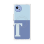 プレミアムスクエアケース with SnapMag［ オリジナル - initial two tone - T blue ］