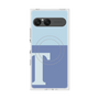 プレミアムスクエアケース with SnapMag［ オリジナル - initial two tone - T blue ］