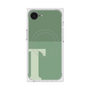 プレミアムスクエアケース with SnapMag［ オリジナル - initial two tone - T green ］