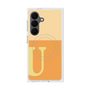 プレミアムスクエアケース with SnapMag［ オリジナル - initial two tone - U orange ］