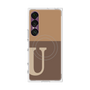 プレミアムスクエアケース with SnapMag［ オリジナル - initial two tone - U brown ］