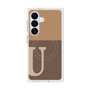 プレミアムスクエアケース with SnapMag［ オリジナル - initial two tone - U brown ］