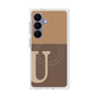 プレミアムスクエアケース with SnapMag［ オリジナル - initial two tone - U brown ］