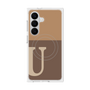 プレミアムスクエアケース with SnapMag［ オリジナル - initial two tone - U brown ］