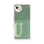プレミアムスクエアケース with SnapMag［ オリジナル - initial two tone - U green ］
