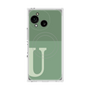 プレミアムスクエアケース with SnapMag［ オリジナル - initial two tone - U green ］