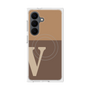 プレミアムスクエアケース with SnapMag［ オリジナル - initial two tone - V brown ］