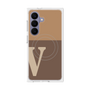 プレミアムスクエアケース with SnapMag［ オリジナル - initial two tone - V brown ］