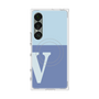 プレミアムスクエアケース with SnapMag［ オリジナル - initial two tone - V blue ］