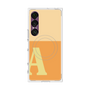 プレミアムスクエアケース with SnapMag［ オリジナル - initial two tone - A orange ］