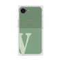 プレミアムスクエアケース with SnapMag［ オリジナル - initial two tone - V green ］