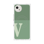 プレミアムスクエアケース with SnapMag［ オリジナル - initial two tone - V green ］