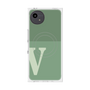 プレミアムスクエアケース with SnapMag［ オリジナル - initial two tone - V green ］