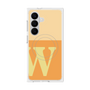 プレミアムスクエアケース with SnapMag［ オリジナル - initial two tone - W orange ］