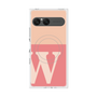 プレミアムスクエアケース with SnapMag［ オリジナル - initial two tone - W pink ］