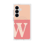 プレミアムスクエアケース with SnapMag［ オリジナル - initial two tone - W pink ］