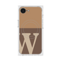 プレミアムスクエアケース with SnapMag［ オリジナル - initial two tone - W brown ］