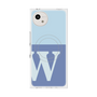 プレミアムスクエアケース with SnapMag［ オリジナル - initial two tone - W blue ］