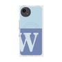 プレミアムスクエアケース with SnapMag［ オリジナル - initial two tone - W blue ］