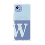 プレミアムスクエアケース with SnapMag［ オリジナル - initial two tone - W blue ］