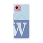 プレミアムスクエアケース with SnapMag［ オリジナル - initial two tone - W blue ］