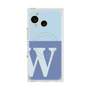 プレミアムスクエアケース with SnapMag［ オリジナル - initial two tone - W blue ］