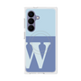 プレミアムスクエアケース with SnapMag［ オリジナル - initial two tone - W blue ］