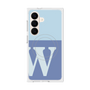 プレミアムスクエアケース with SnapMag［ オリジナル - initial two tone - W blue ］
