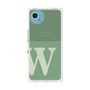 プレミアムスクエアケース with SnapMag［ オリジナル - initial two tone - W green ］