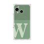 プレミアムスクエアケース with SnapMag［ オリジナル - initial two tone - W green ］